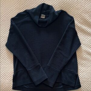 Calia Navy Blue Ribbed Turtleneck Sweater